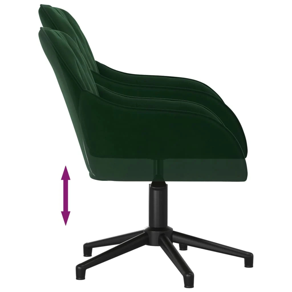 Sedia girevole da ufficio/sedia da studio/sedia da computer/sedia da studio velluto verde scuro 02_0024188