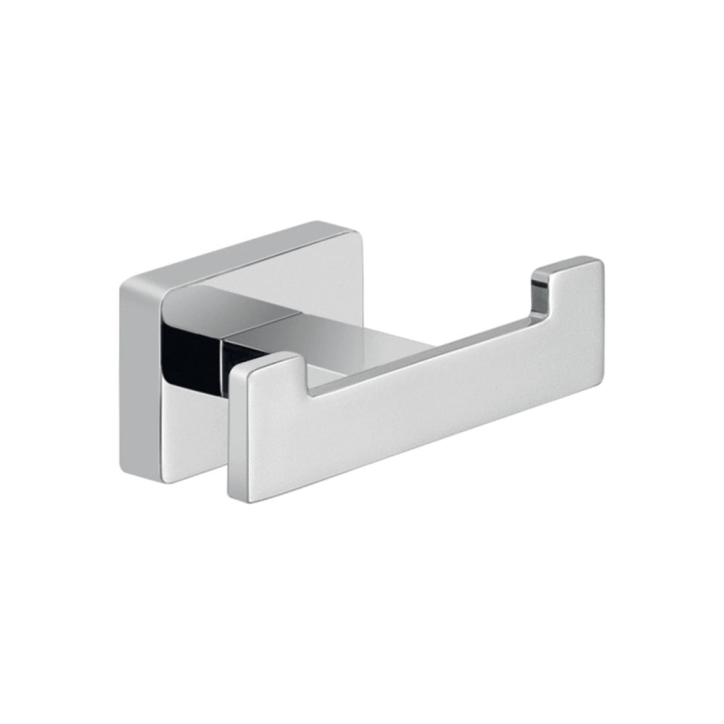 APPENDINO DOPPIO DA PARETE IN ACCIAIO INOX MODELLO ATENA - DIM.  CM (LXPXH): 8,8X4,5X3,5 -  CROMATO  - GDY