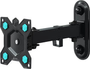 Supporto per schermo da parete rotativo per schermi da 10 a 35 pollici fino a 20 kg, supporto per schermo da parete rotativo e inclinabile, VESA 75x75 e 100x100, supporto per schermo da parete/TV da parete nero R2-B