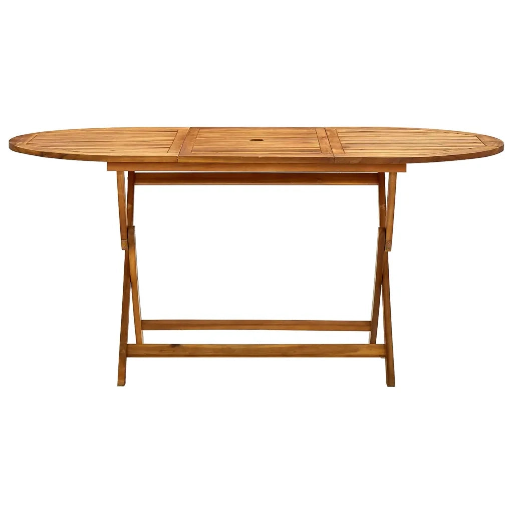 Tavolo da Giardino Pieghevole 160x85x75 cm Massello di Acacia cod mxl 52489