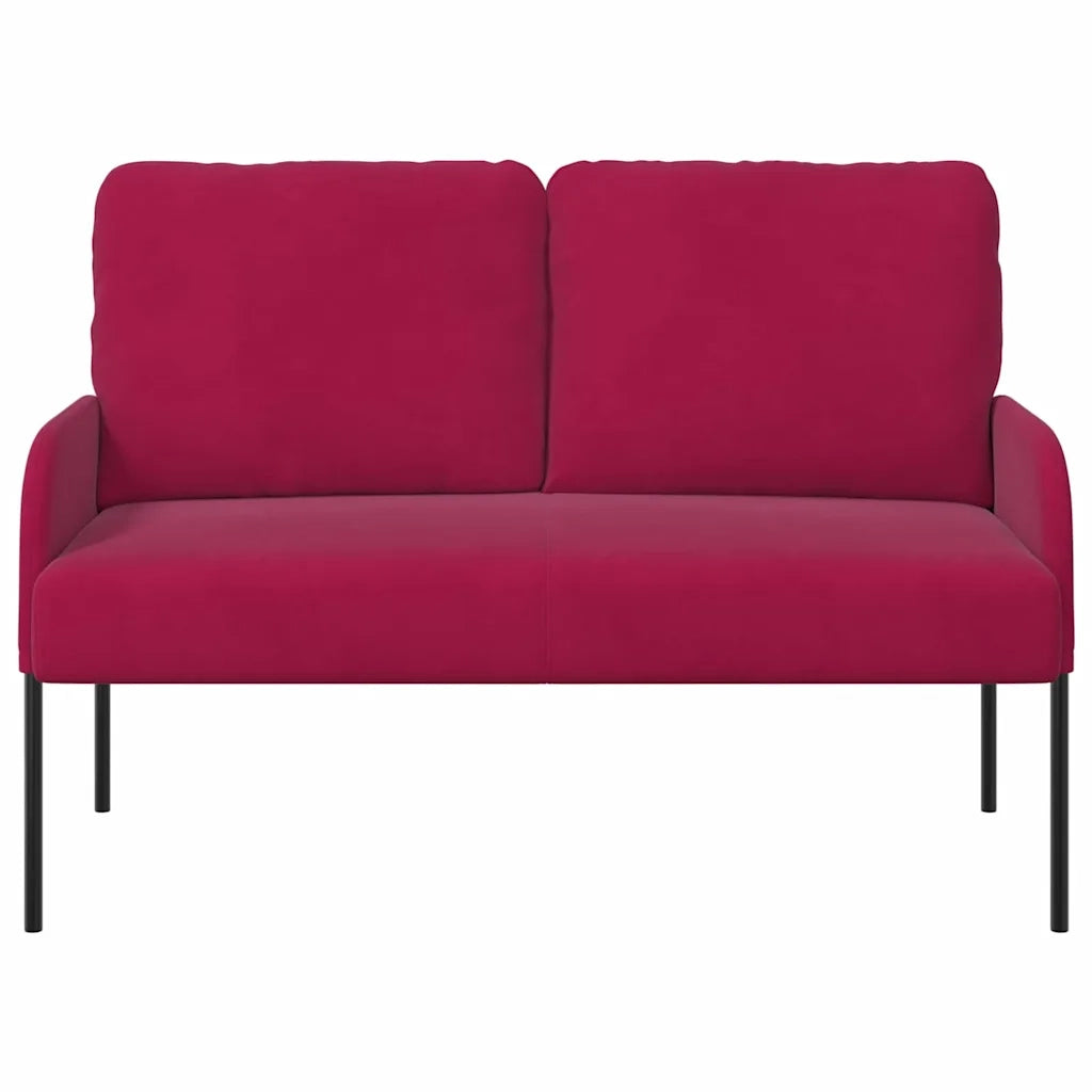 Divani con cuscino 110cm Rosso Vino Legno compensato