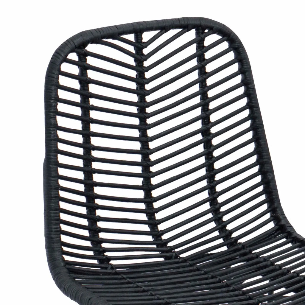 Sedia da Bar 2 pcs 44,5 x 54,5 x 97,5 cm Rattan e Ferro
