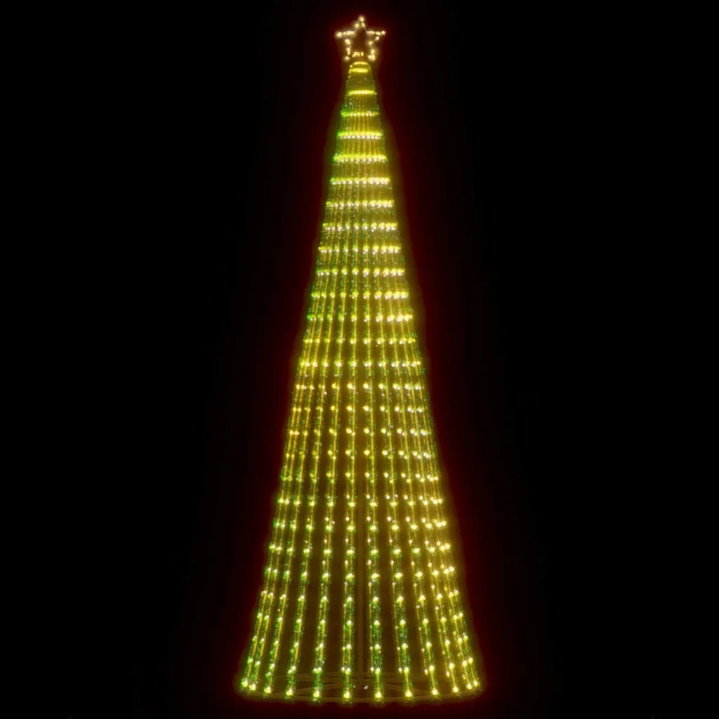 Albero di Natale | Decorazioni natalizie a LED 475 LED Bianco Caldo 247 cm