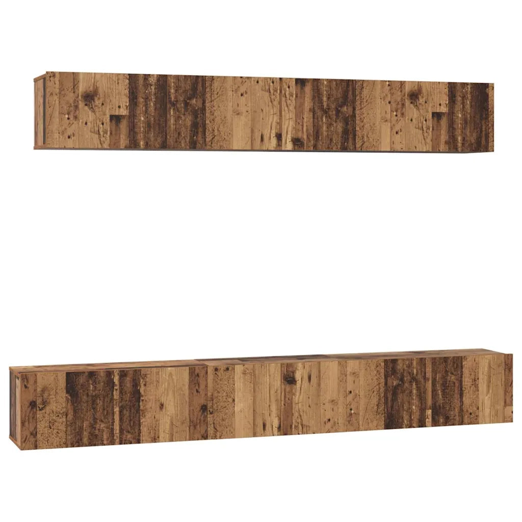 Set mobile TV 5 pcs Legno vecchio Legno multistrato