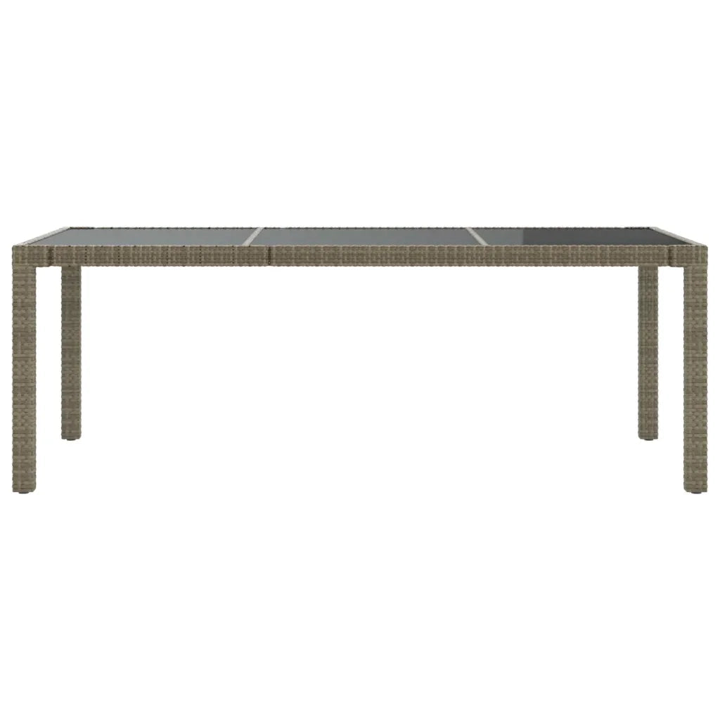 Set da Pranzo da Giardino 9 pz con Cuscini in Polyrattan Grigio cod mxl 42008