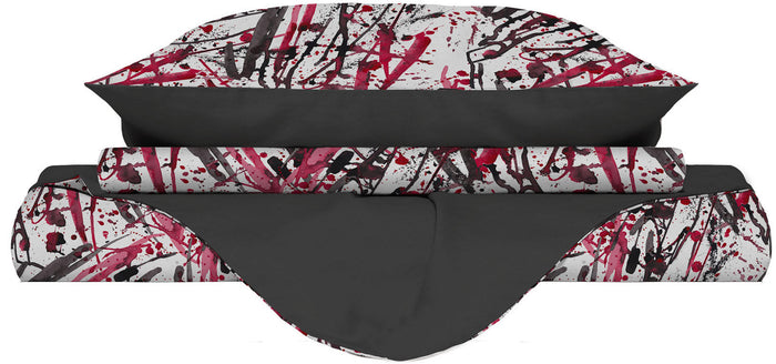 Copripiumino 1 Piazza e Mezzo con Federe Stampato in Microfibra Crazy