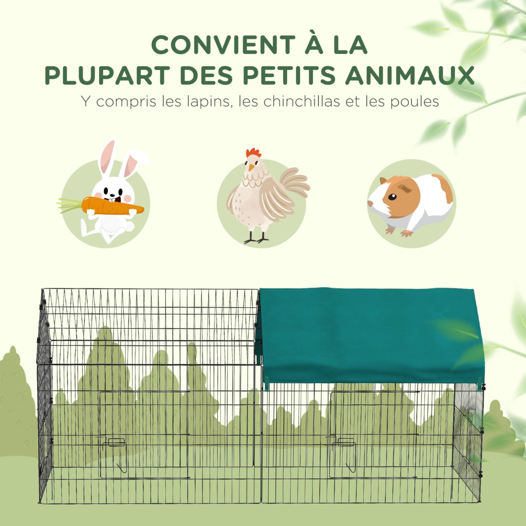 Recinto modulabile per animali piccoli ¨C zephmum ¨C acciaio con telo 220x85x103 cm