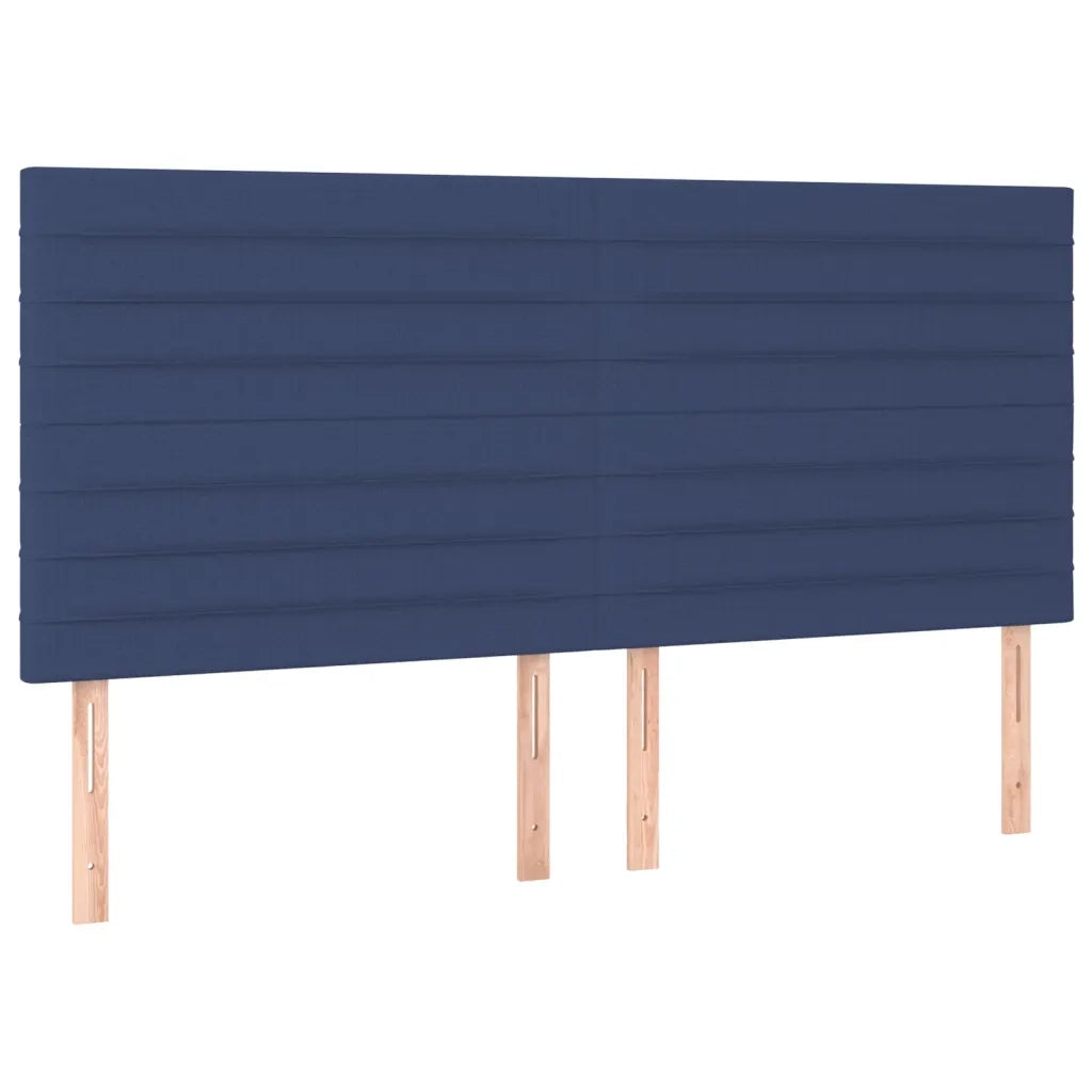 Letto a Molle Materasso e LED Blu 200x200cm in Tessuto 3134987