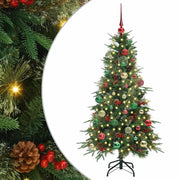 Albero di Natale Artificiale-Albero Natalizio con Rami Pieghevoli Verde 150 cm 538264