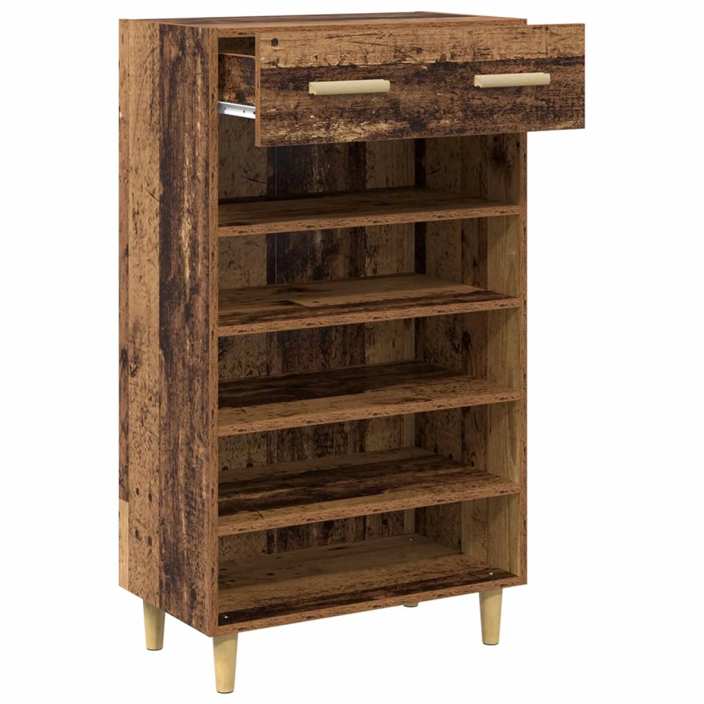 Mobile per scarpe con cassetto Legno vecchio 60 x 35 x 105 cm 8004210