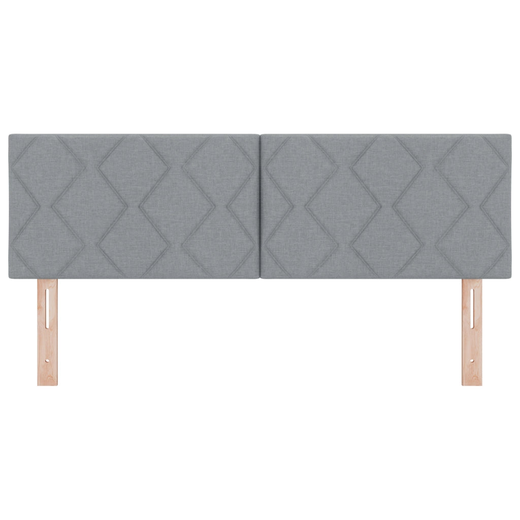 Testiera  Design a Blocchi a Diamante Grigio Chiaro 160 cm in Tessuto