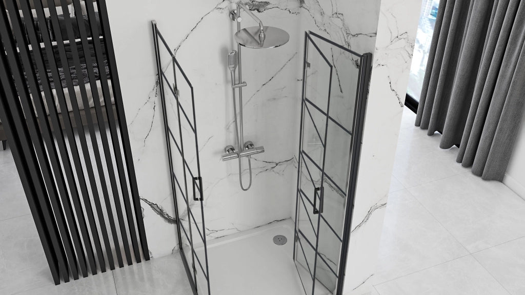 Cabina Doccia Rea Molier Black Double 100x100