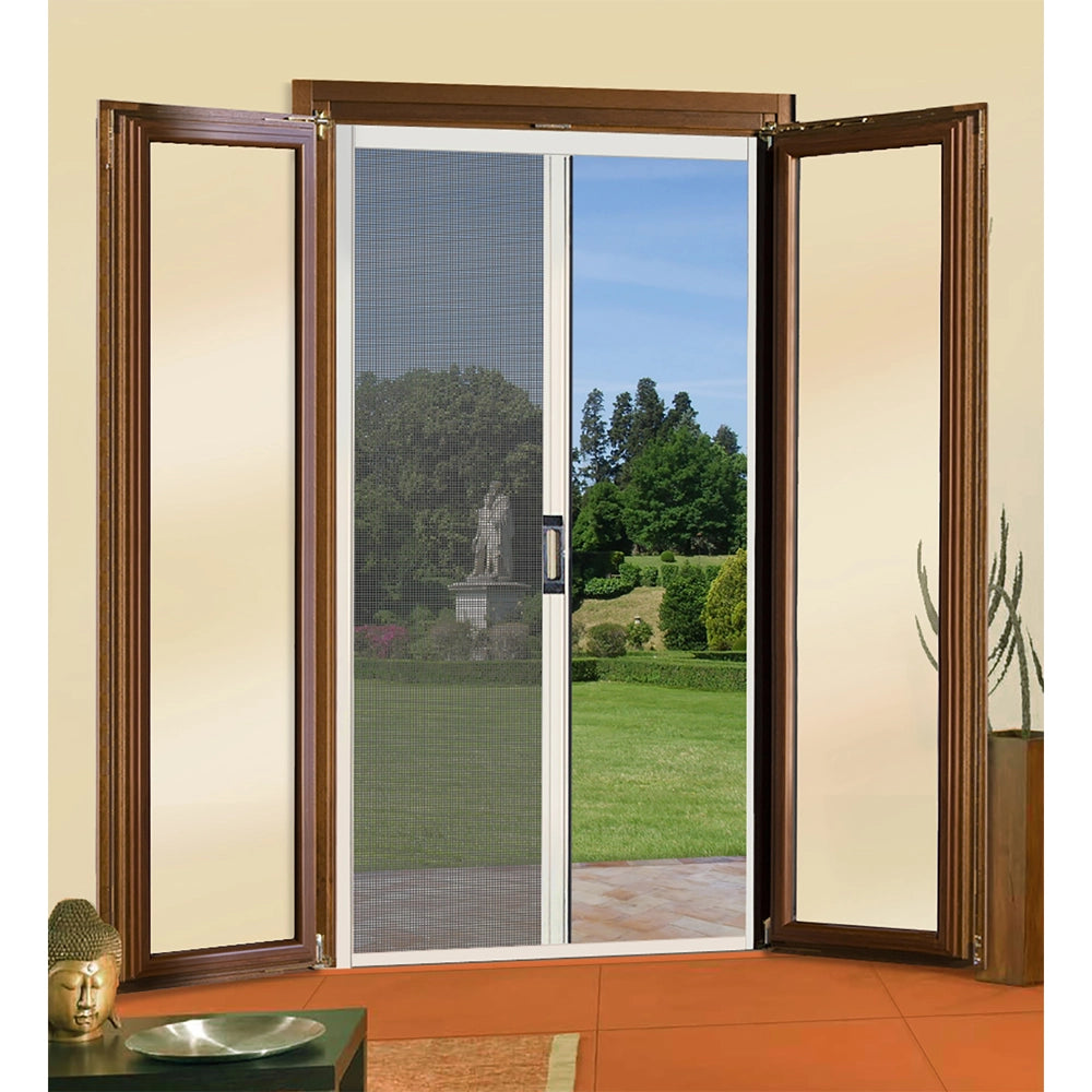 ZANZARIERA PLISSE' PER PORTA cm 120 x 240 marrone - apert.sing.  - SANGIORGIO