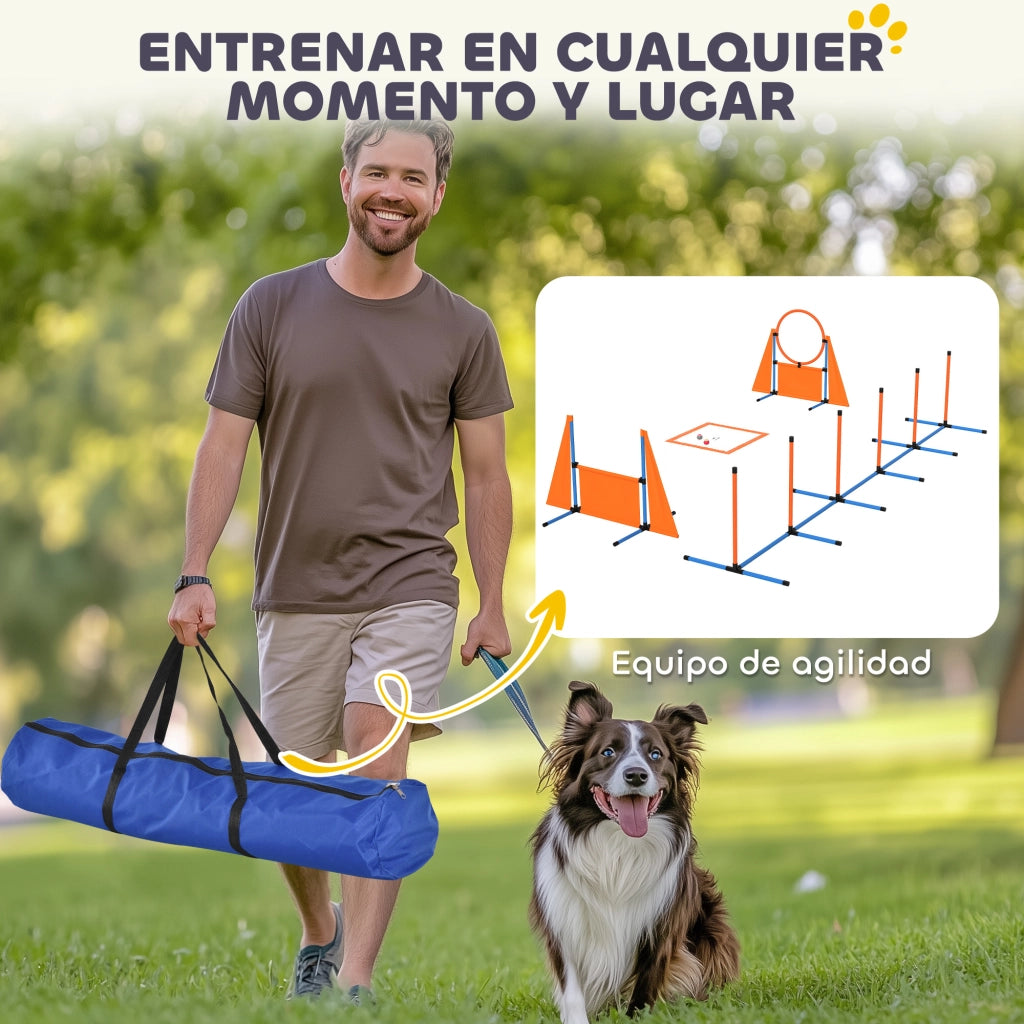 Kit Agility per Cani 6 Pezzi ¨C zephmum ¨C con Salti, Slalom, Pausa e Palline