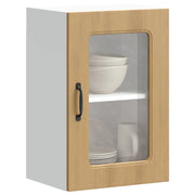 Pensile da Cucina con Porta in Vetro-Mobile Cucina da Parete Kalmar Rovere Artigianale 275409