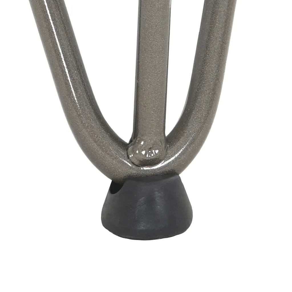 Gambe a forcina per tavolino 4 pz in acciaio naturale 10 cm in acciaio massiccio 4012431