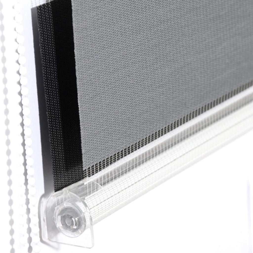 Tenda a rullo giorno e notte Zebra rullo a doppio strato 90x150cm bianco grigio antracite 19_0000859