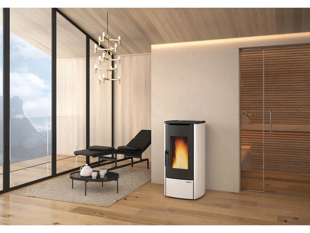 1pz extraflame termostufa a pellet marina idro h11 col. avorio cod:ferx.vit53848