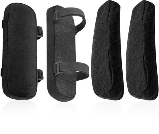 Supporti braccio 1 coppia - Copri braccio 1 coppia - Supporti braccio antiscivolo - Adatto per poltrone da ufficio/giochi - Soffici e comodi - Materiale: poliestere/coton PP - Braccialetti