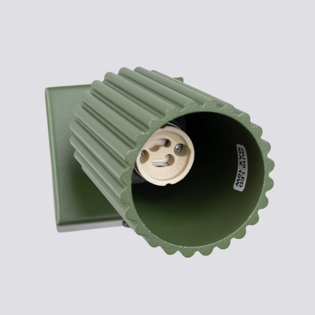 Applique Pure Lume GRAVIO verde oliva orientabile GU10