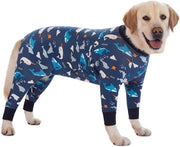 Abbigliamento per cani da grande taglia per protezione articolare - Pigiamino per cani di taglia media e grande - Blu scuro - Taglia 4XL