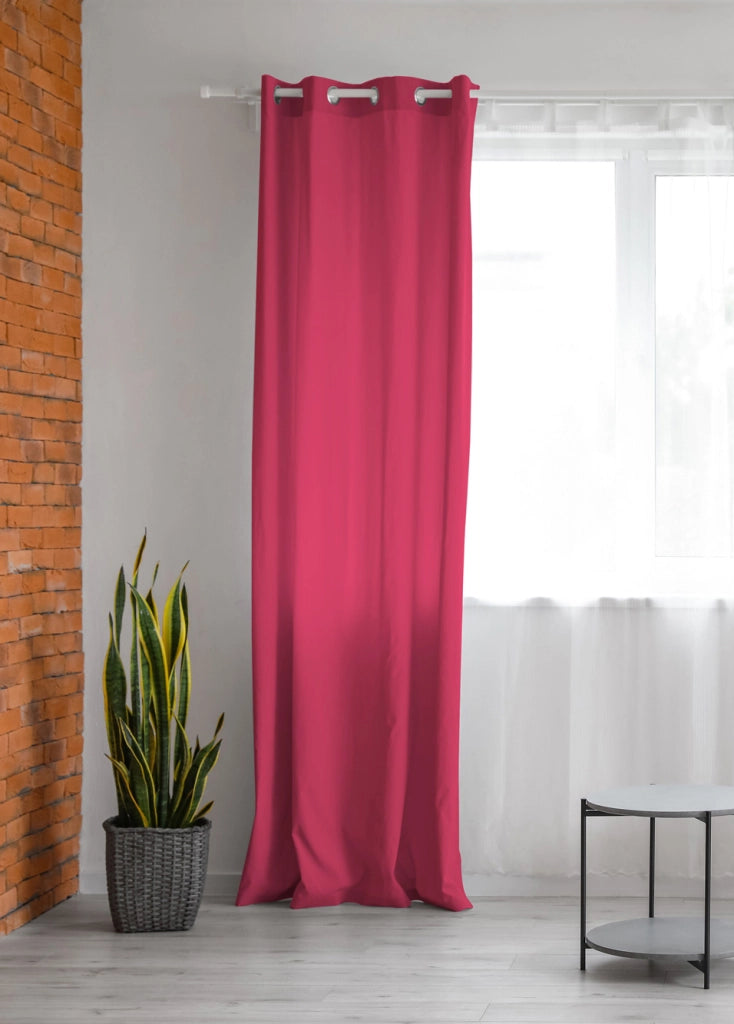 Tenda Semioscurante 140 x 290 Cm Moderne Con Occhielli  Fucsia - 1 Tenda