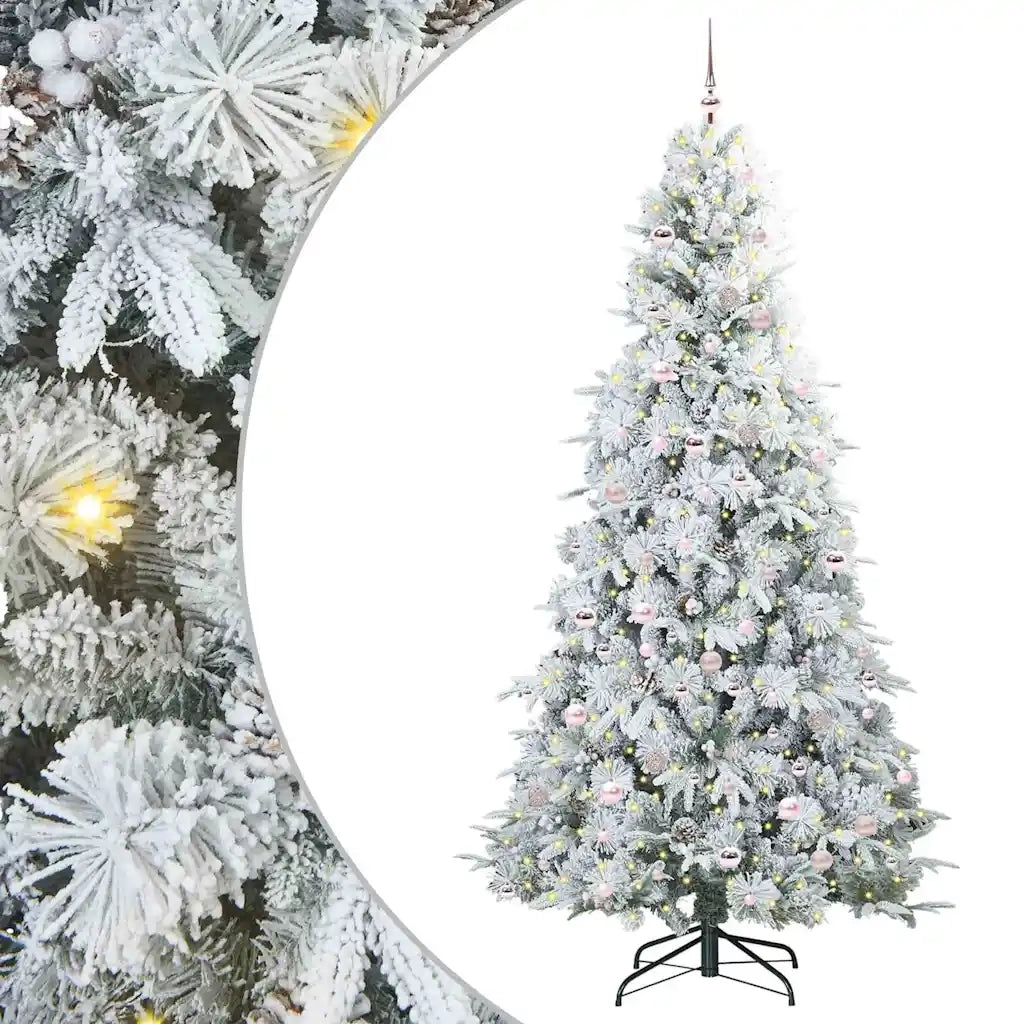 Albero di Natale | Decorazioni natalizie Artificiale con Rami Pieghevoli Bianco 240 cm
