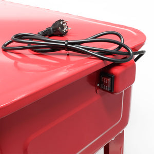 Vasca lavapezzi su carrello, vasca carrellata lavaggio pezzi, lavapezzi officina con ruote, capacità 80 l