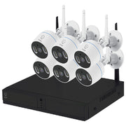 Trade Shop - Kit Di 6 Telecamere Di Videosorveglianza Ip Wifi 1080p Ip66 Con Nvr Tv-6125he 8+6 -