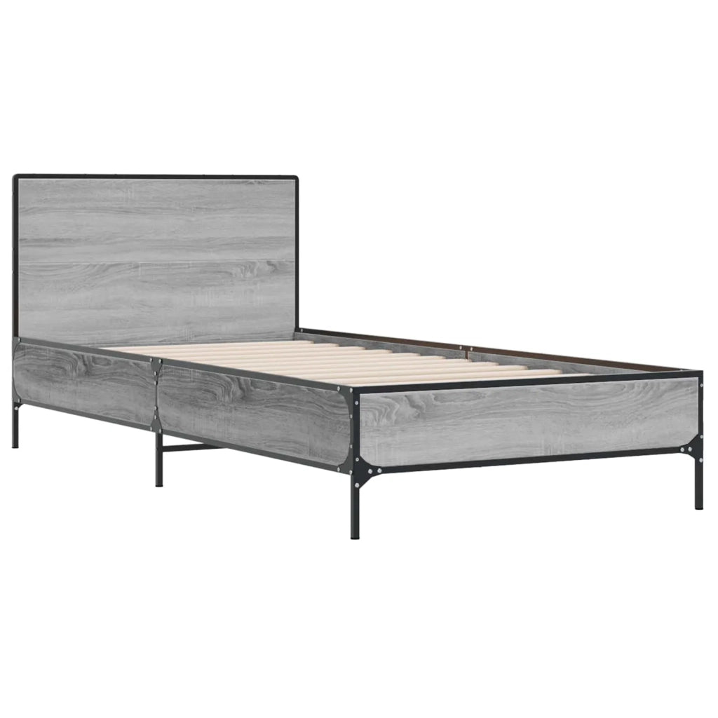 Struttura letto con testata Sonoma grigio 80 x 200 cm 8009110