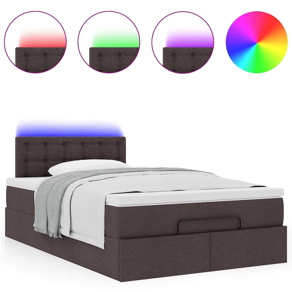 Struttura Letto Pouf con Materasso 80x200 cm in Tessuto 3312460