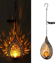 Lanterna Esterna a LED Solare con Sensorio Avanzato di Accensione/Spento e Design a Gocce