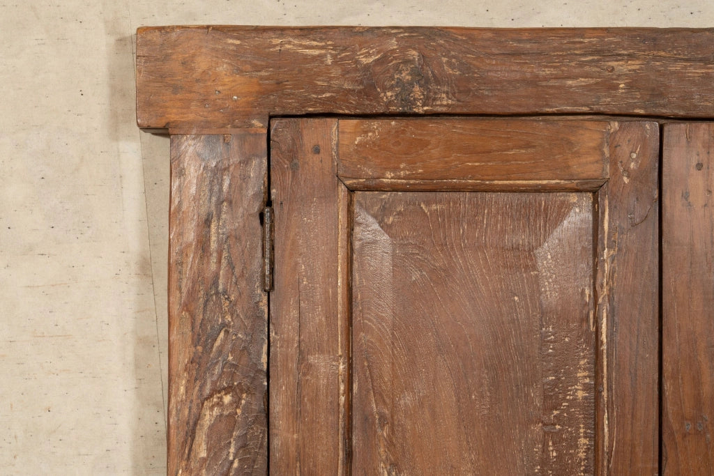 Biscottini Finestra finestrina grata porta in legno massello e in ferro antica e vecchia con telaio da interno o da esterno