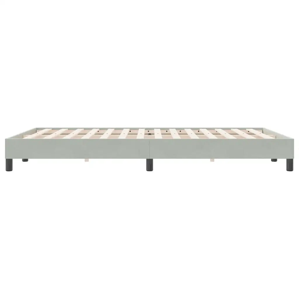 Giroletto senza Materasso Grigio Chiaro 140x220 cm Velluto 4101403