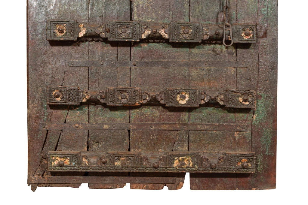 Biscottini Porta in legno massello e ferro da interno o da esterno vecchia e antica medievale scorrevole