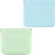 Zak diario impermeabile autochiusa - 2 pezzi - mini-contenitori per trucchi da viaggio - accessori per capelli gioielli - azzurro cielo verde chiaro.