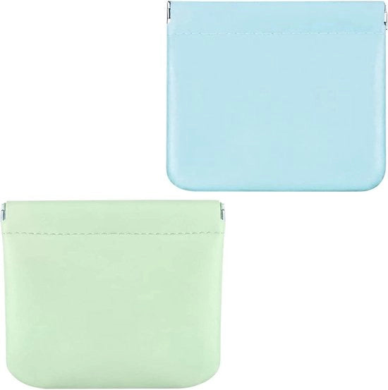 Zak diario impermeabile autochiusa - 2 pezzi - mini-contenitori per trucchi da viaggio - accessori per capelli gioielli - azzurro cielo verde chiaro.