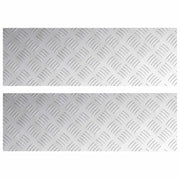 Gradini per Scale 2 pz | Tappetini per scale autoadesivi Argento 75 x 25 cm Alluminio