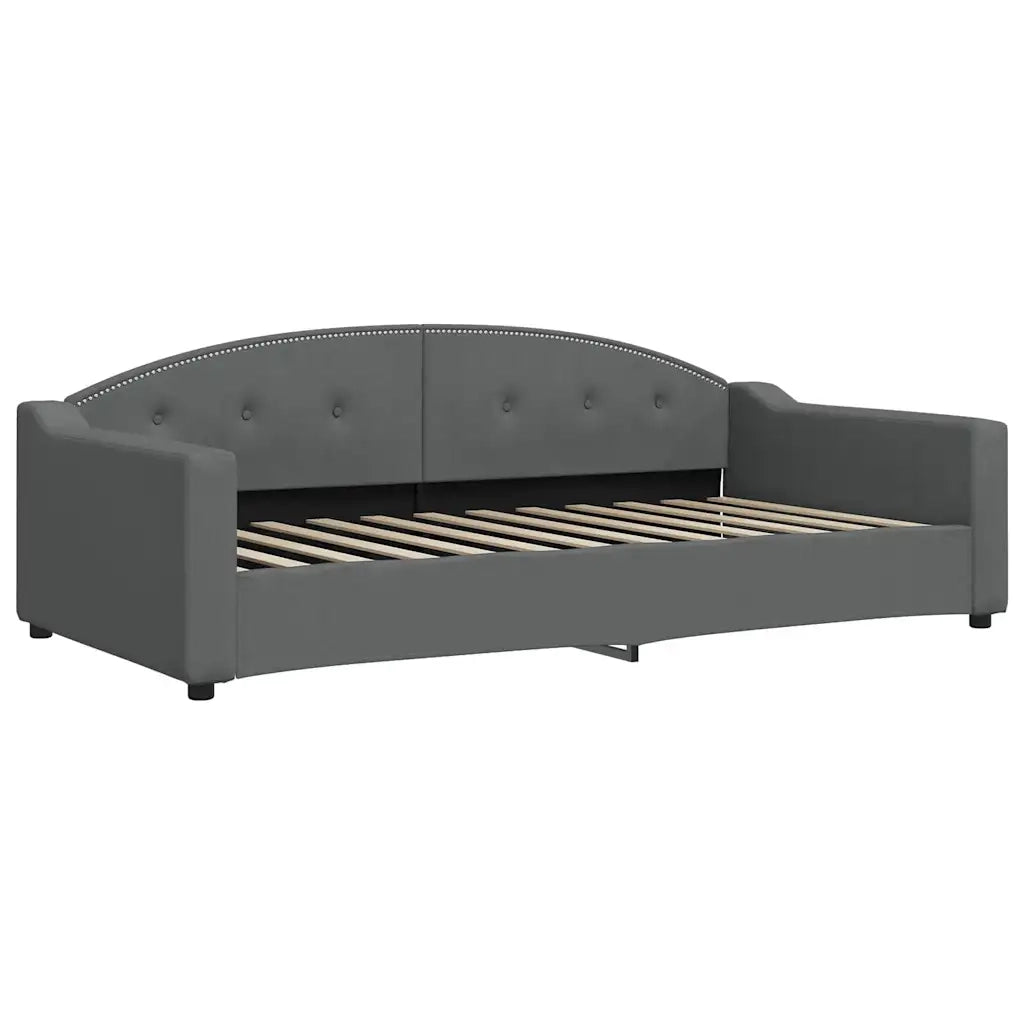 Divano Letto Estraibile Materassi Grigio Scuro 100x200 Tessuto