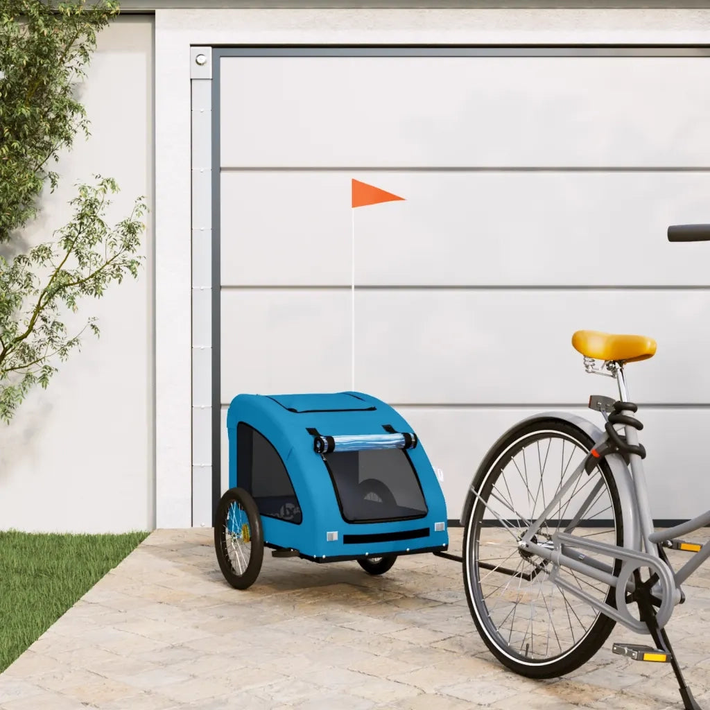 Rimorchio da Bici per Animali Blu Oxford e Ferro CFW6885099