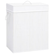 Cesto Portabiancheria in BambÃ¹ Bianco 83 L cod mxl 51435