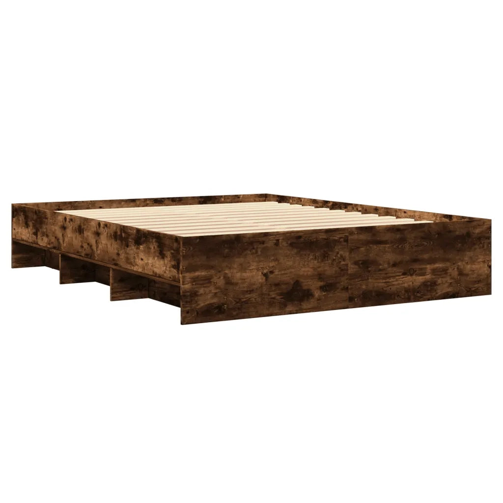 Giroletto senza Materasso Rovere Fumo 160x200 cm in Truciolato 3295643