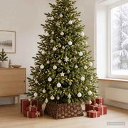 Collare per Albero di Natale Quadrato Marrone lavato 42048749