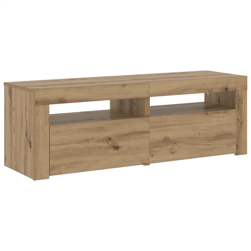 Mobile Porta TV con LED Artigianale 120x35x40 cm Multistrato