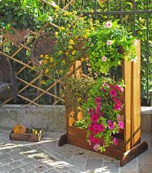 Ortofiore Diritto con Vaschette 71x43xh103 cm in Legno FSC Castagno