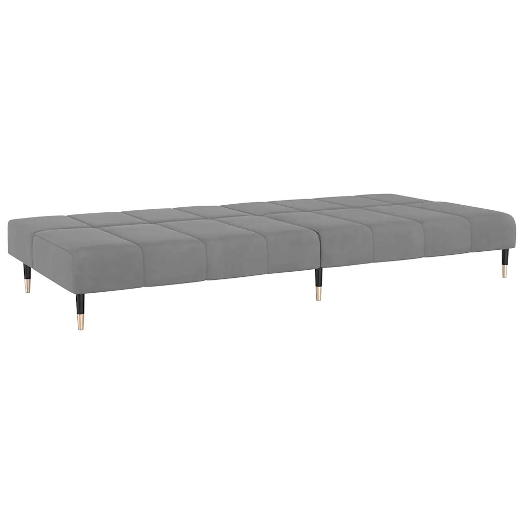 Divano letto | Sof¨¤ letto | Letto singolo a 2 Posti Grigio Chiaro in Velluto