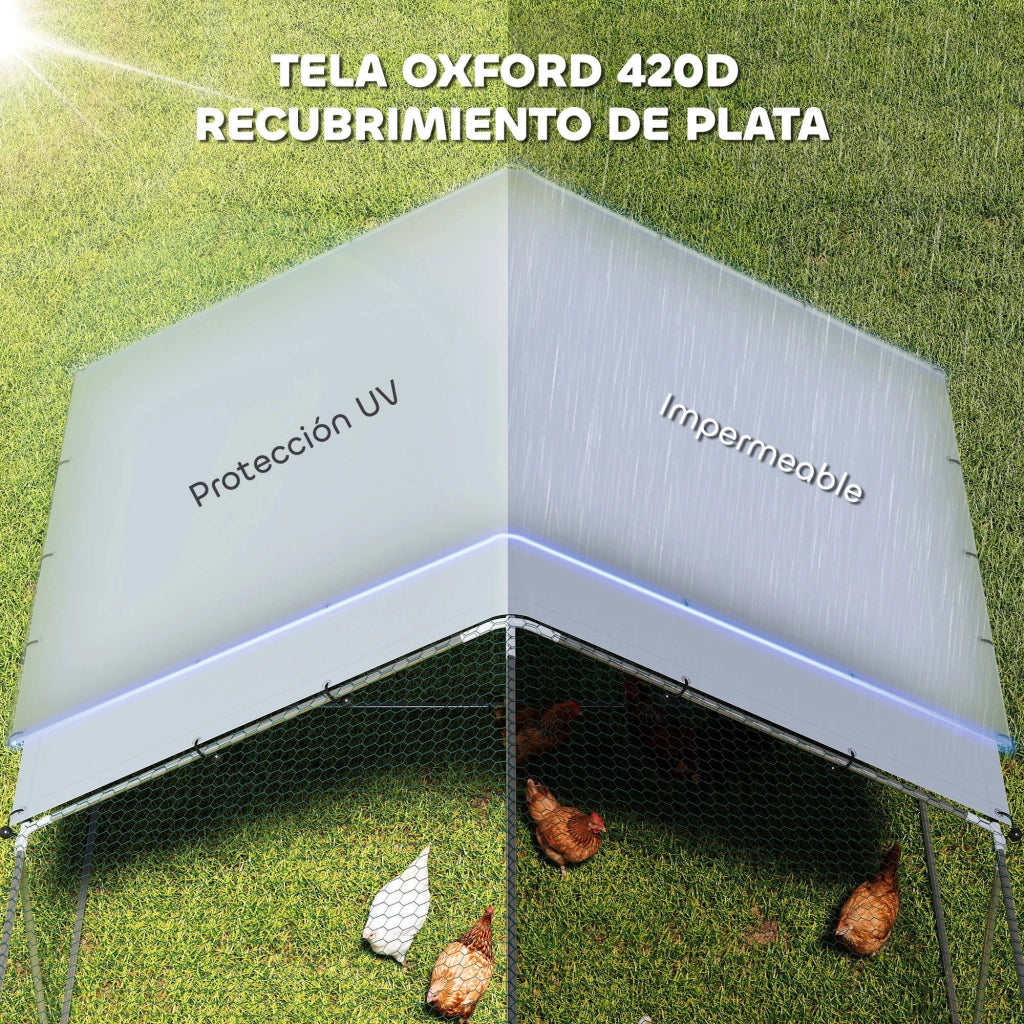 Pollaiolo per Esterno Grande in Acciaio Galvanizzato ¨C zephmum ¨C Grigio 6.8x3x1.9 m
