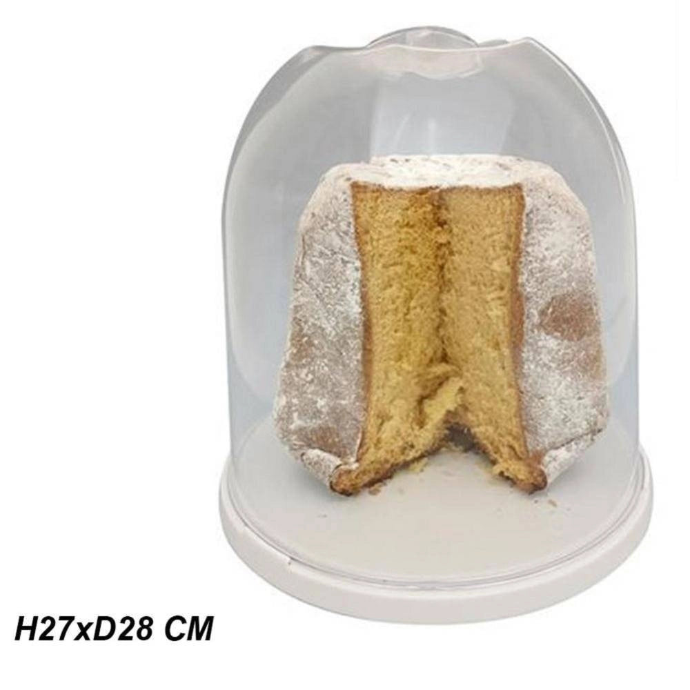 Trade Shop - Cupola Copri Pandoro H27 Porta Dolci Natale Chiusura Salvafreschezza Trasparente -
