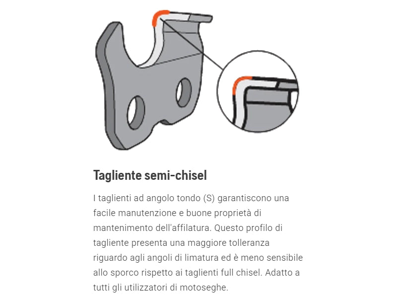 Catena Husqvarna X-Cut™ S93G 3/8” mini 1.3mm per arboricoltura fino a 56 maglie - 45E