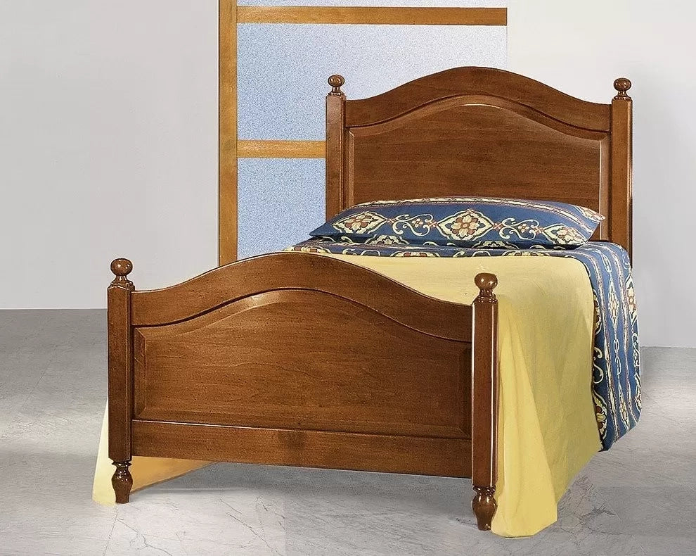 Letto singolo arte povera legno grezzo 99x212x112 - Mobili 2G